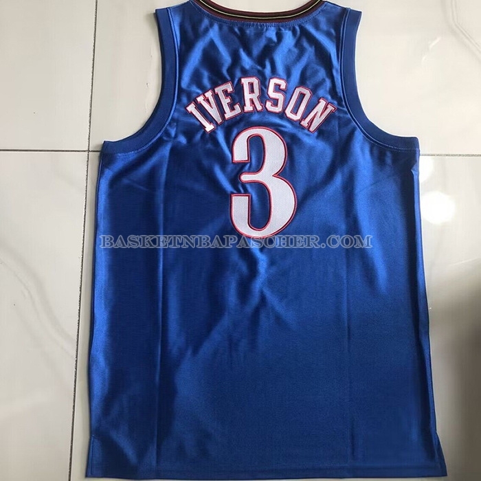 Maillot Philadelphia 76ers Allen Iverson Mitchell & Ness 2001-02 Bleu